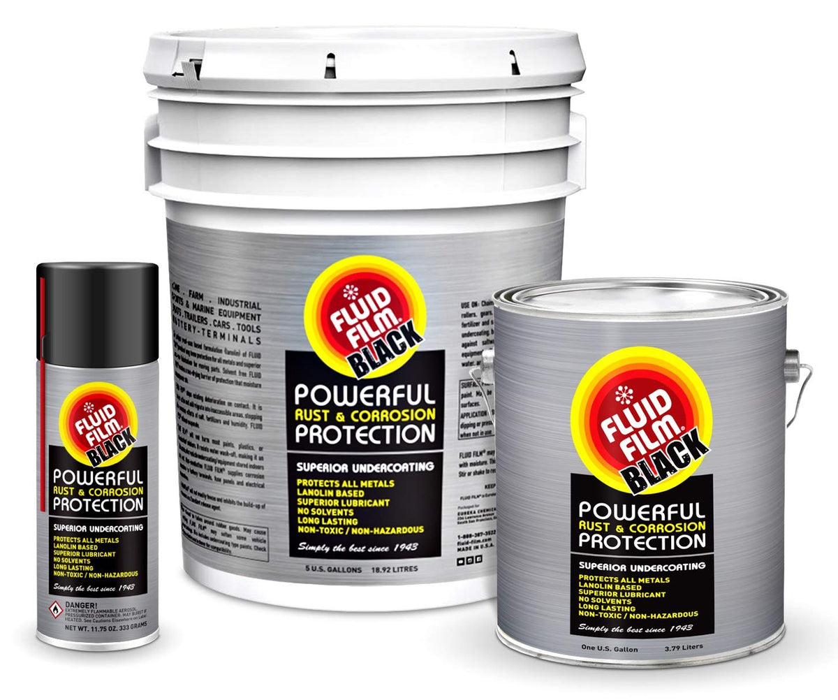 Black Non-Aerosol Corrosion Penetrant Lubricant Anti-Rust Coating, 5 Gallons B8776