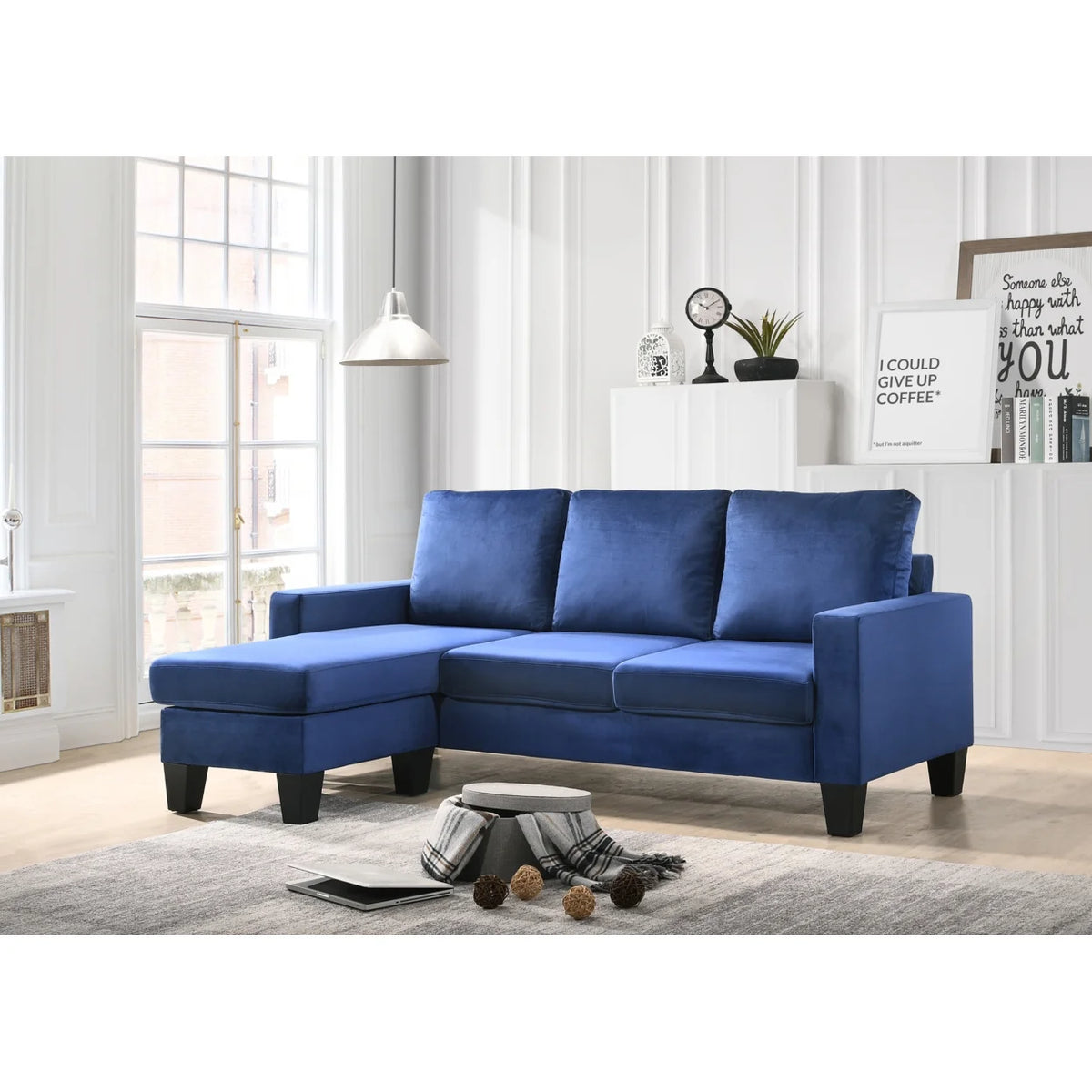 Velvet Flared Arm Couch A505603