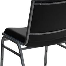 Black Metal Stack Chair Q96908