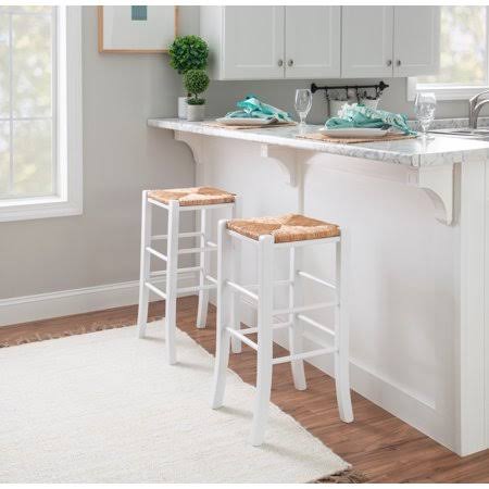 White Bar Stool, Set of 2 J240474