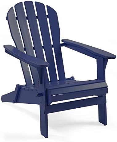 Black Foldable Eucalyptus Adirondack Chair F96521