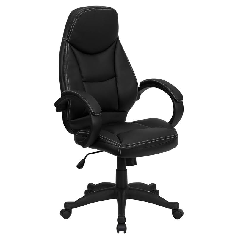 Black High-Back Leather Executive Chair Q124