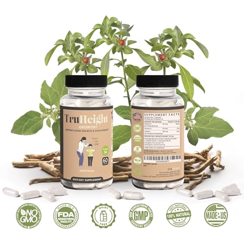 Natural Height Growth Supplement with Ashwaganda & Calcium T3521