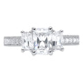 18K White Gold Three-Stone Diamond Engagement Ring X924662