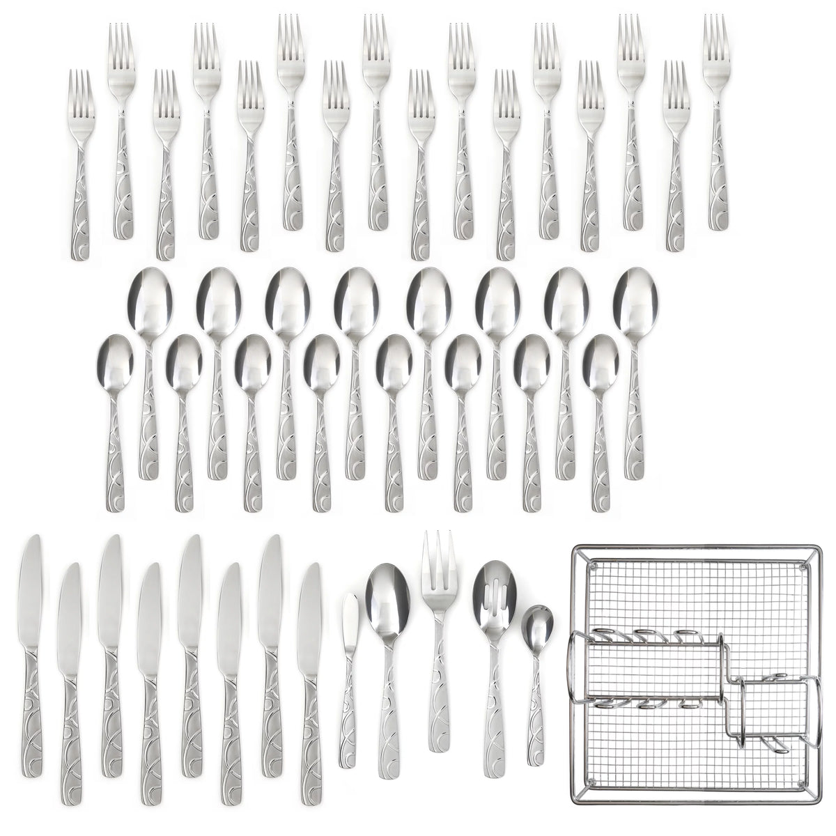 45-Piece Stainless Steel Flatware Set L89491