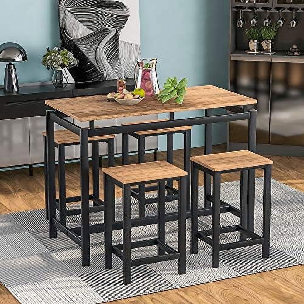 5-Piece Counter Height Dining Table Set with 4 Stools K541