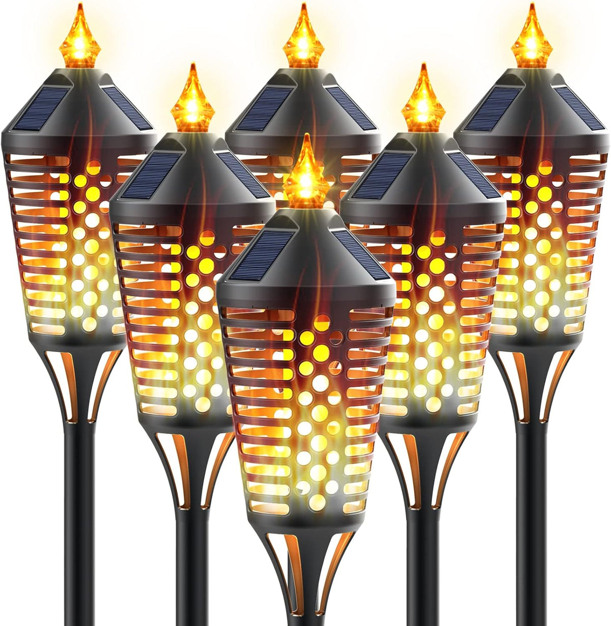 40 Outdoor Waterproof Solar Flame Torch Lights 2Pack S2047