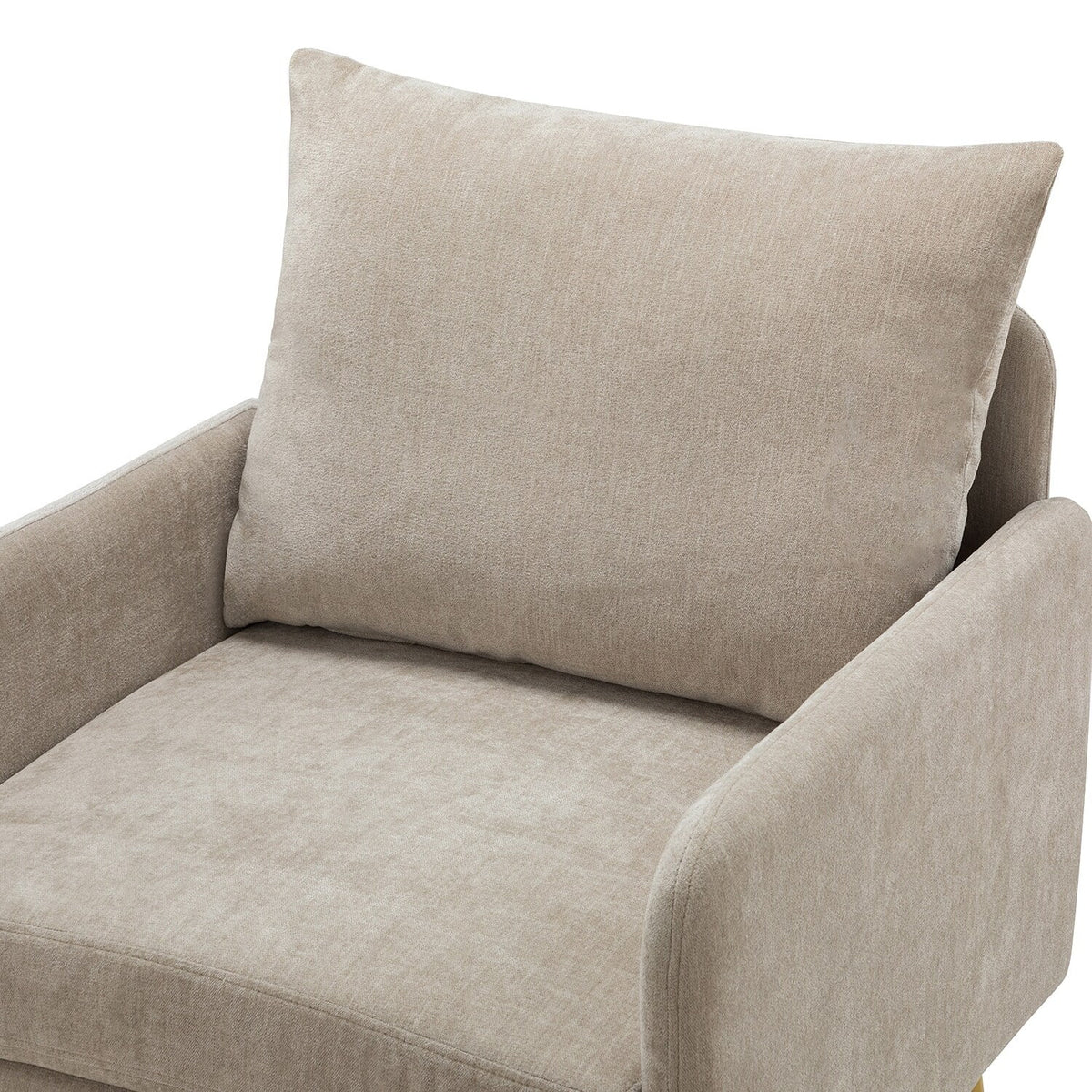 Upholstered Accent Chair with Metal Legs Set of 2 B81049