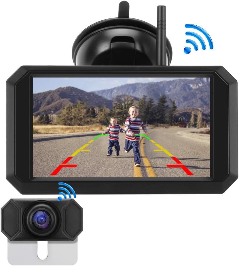 Wireless Backup Camera with 5'' Monitor, Waterproof Night Vision Camera V84899