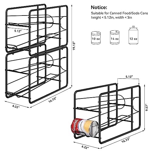 4 Pack Black Stackable Can Dispenser Rack D1668
