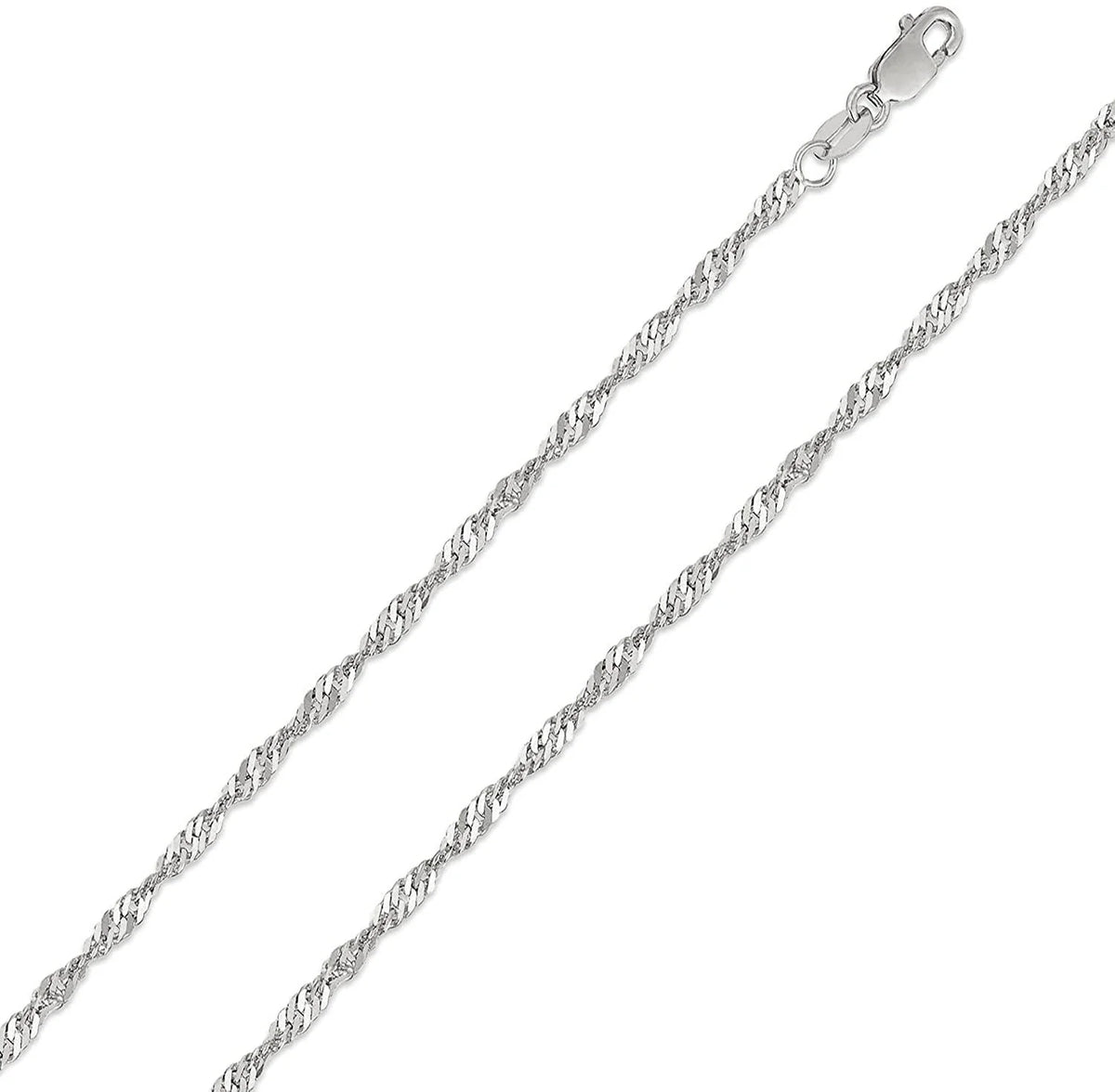 16 Inch Diamond Cut Rope Link Necklace L24624