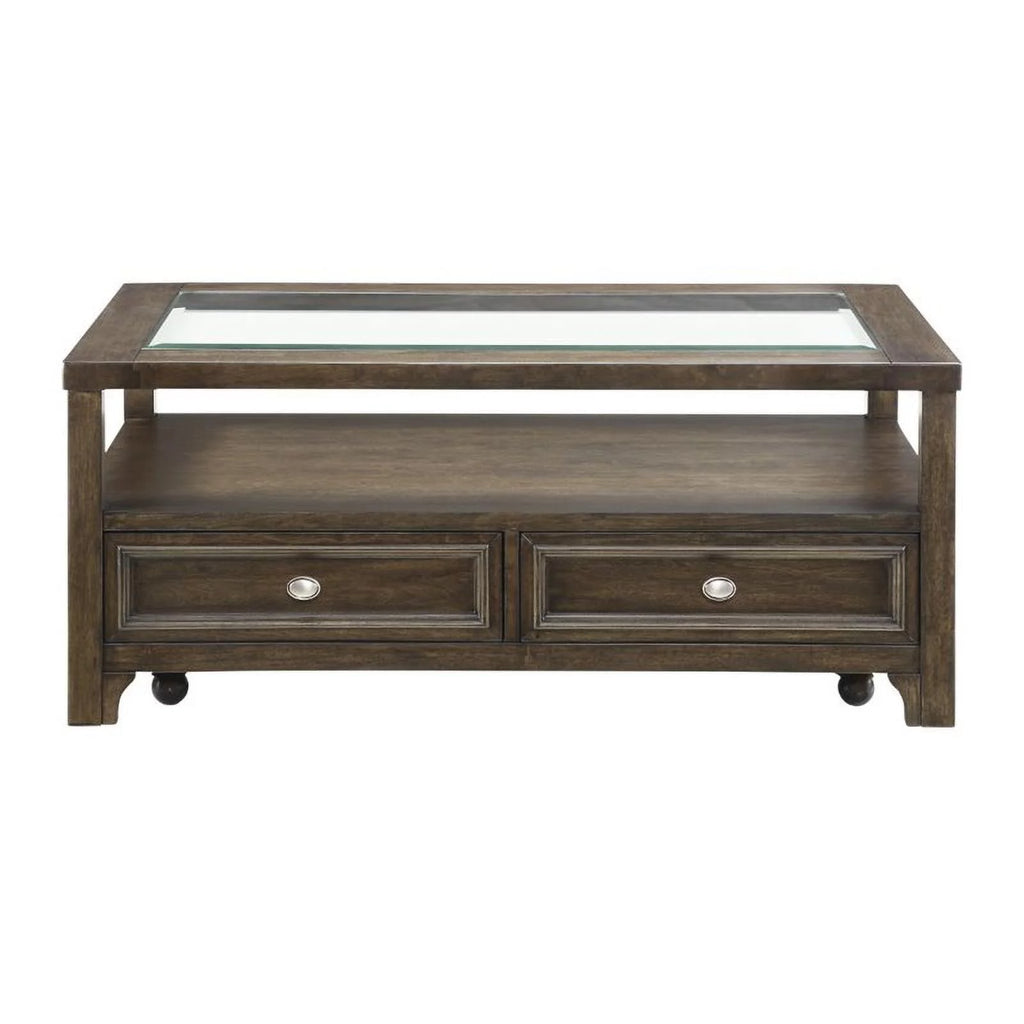 Auburn Wood 2 Drawer Coffee Table M6546