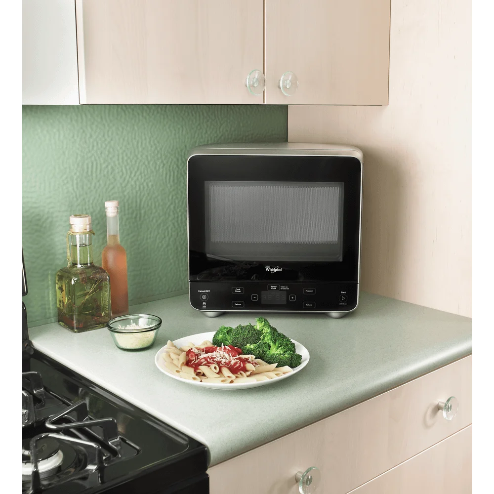 0.5 Cu. Ft. Stainless Look Countertop Microwave S896