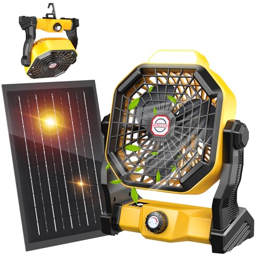 10400mAh Solar Fan with LED Lantern U3081