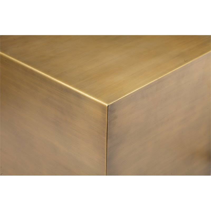 Brushed Brass Metal Side Table V571
