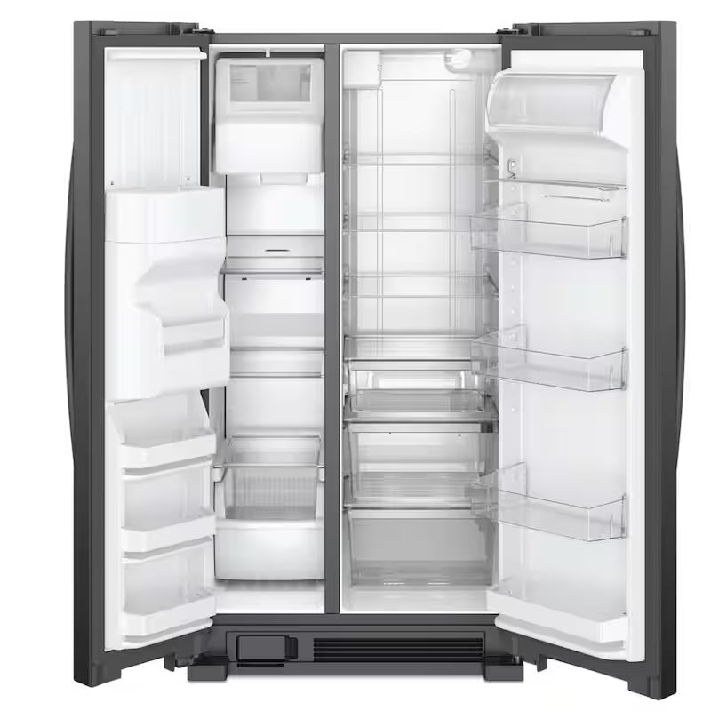 Black 25 cu. ft. Side by Side Refrigerator W412