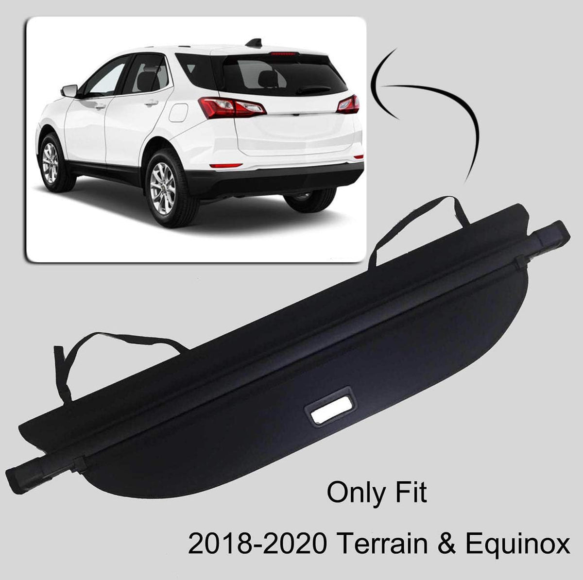 Cargo Cover Retractable Black Pack of 2 H588598