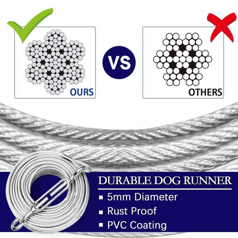 Dog Tie Out Runner with 10ft Pulley M457142