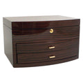 Lacquered Ebony Zebra Wood Jewelry Box H41075