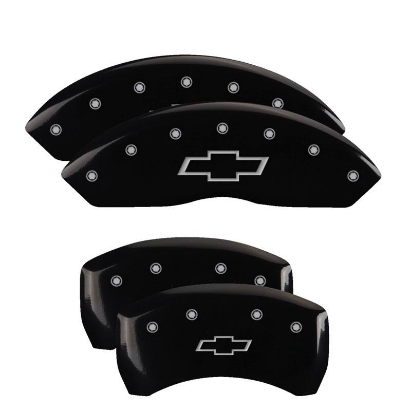 Gloss Black Caliper Covers with Bowtie Engraving, 4 Pcs K7131