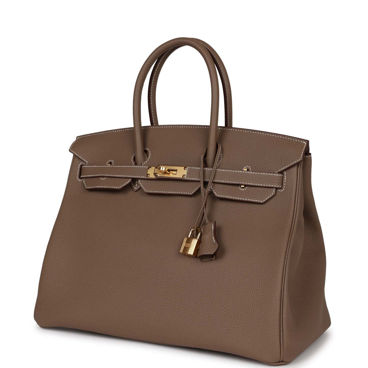 Etoupe Togo Leather Handbag V3998