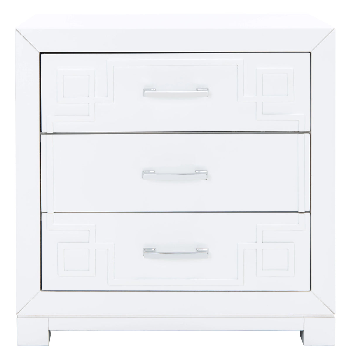 White 3 Drawer Night Stand C270