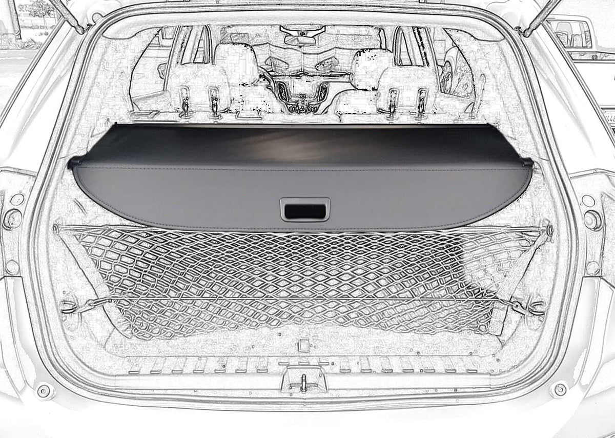 Cargo Cover Retractable Black Pack of 2 H588598