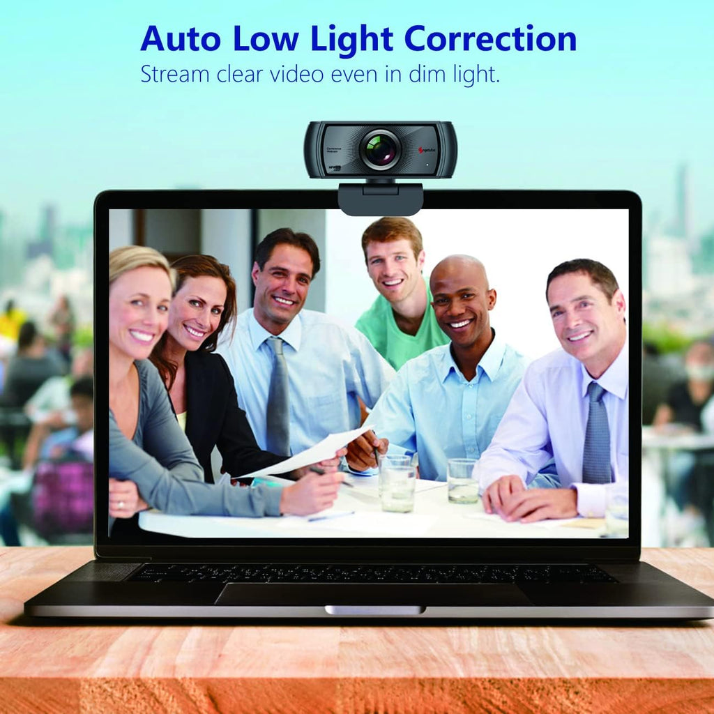 1080P 60fps Webcam with Microphone, 120° Wide Angle Dual Noise Reduction Mics, HD Streaming USB Camera Q98854
