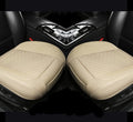 2PCS PU Leather Car Seat Cover Protector Front Seat Bottom Universal Beige Pack of 2 C2050