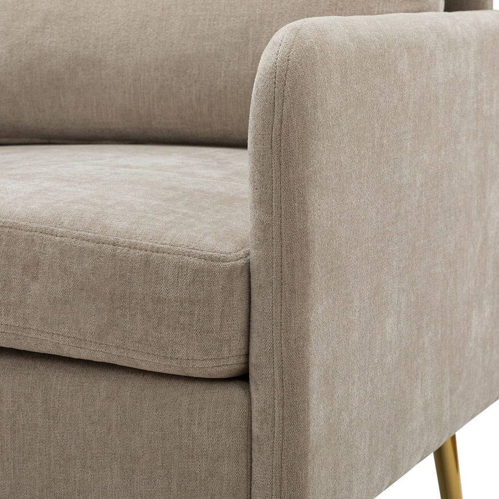 Upholstered Accent Chair with Metal Legs Set of 2 B81049