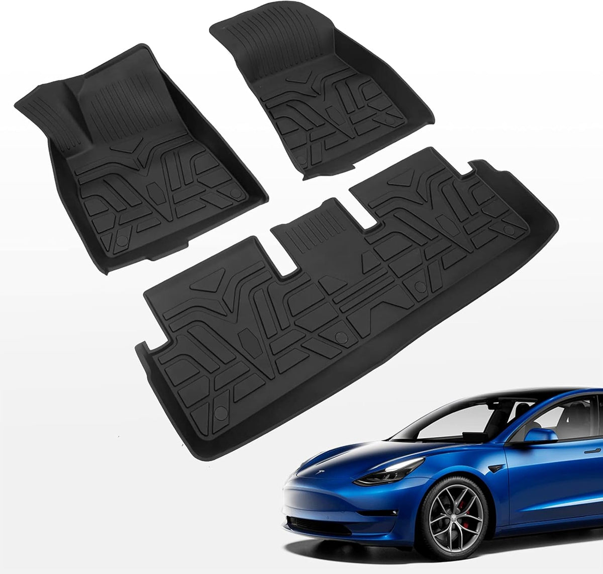All Weather Front Trunk Cargo Liner Floor Mats Set of 6 H409656
