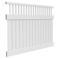 White Vinyl Closed Picket Top Fence Panel N63747