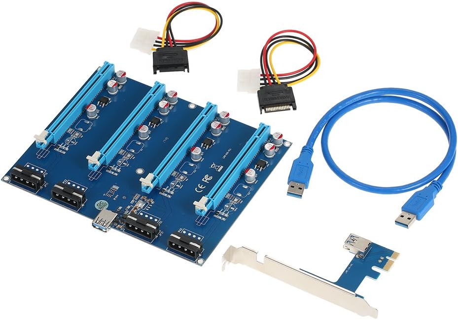 PCI-E 1 to 4 PCI Express 16X Slots Riser Card Adapter U731
