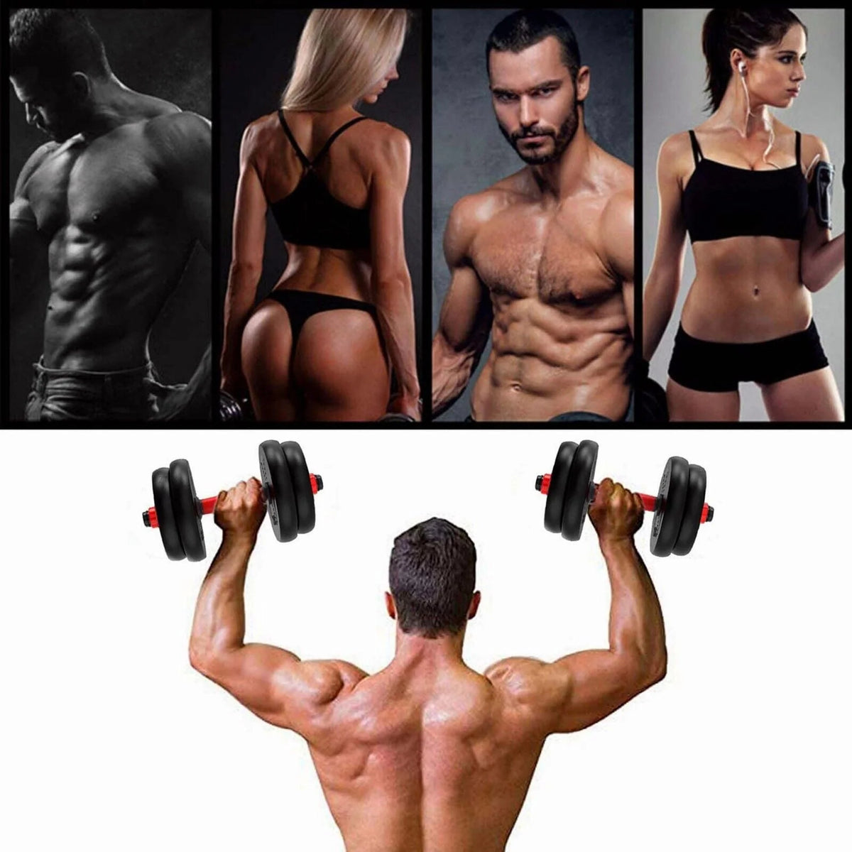Adjustable Dumbbells Free Weight Sets J962875