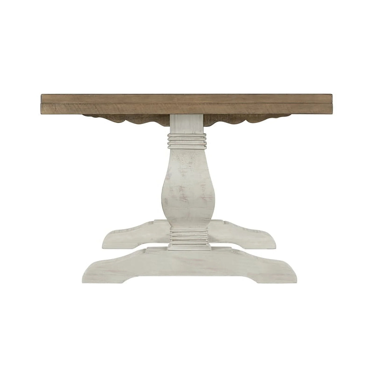 White 2-Piece Solid Wood Coffee Table & End Table Set S900