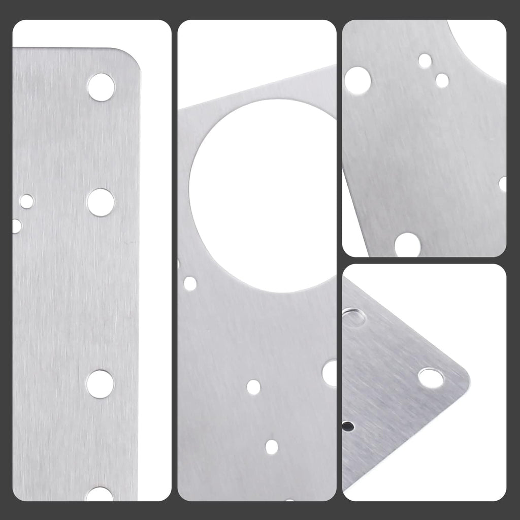 16pack Stainless Steel Cabinet Hinge Repair Plate kit with Mounting Screws U49379