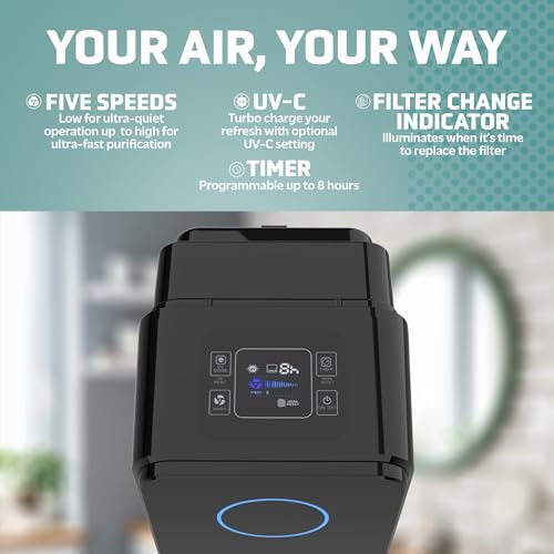 True HEPA Filter Air Purifier with UV Light Sanitizer M888