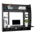 Floating Computer Desk with Storage Shelves I27842
