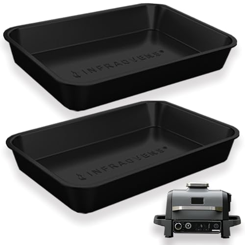 Set of Two Reusable Silicone Trays for Outdoor Grill X79606