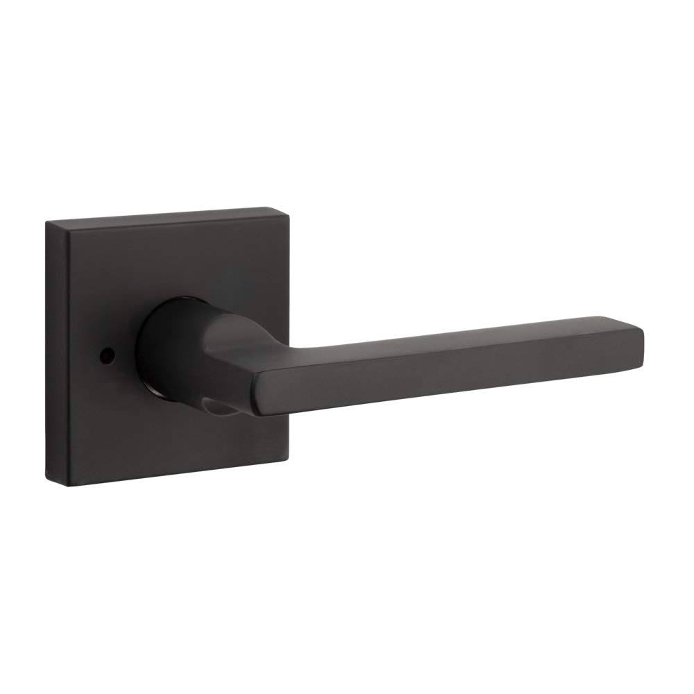 Satin Black Square Privacy Lever Set R226