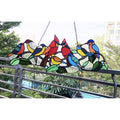 Glass Window Panel Suncatcher with Birds G451