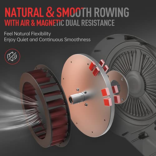 Foldable Air Magnetic Rowing Machine with Monitor B450506