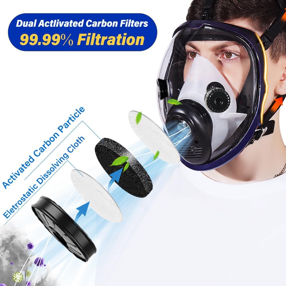 40mm Activated Carbon Filter Tactical Respirator Mask D298208