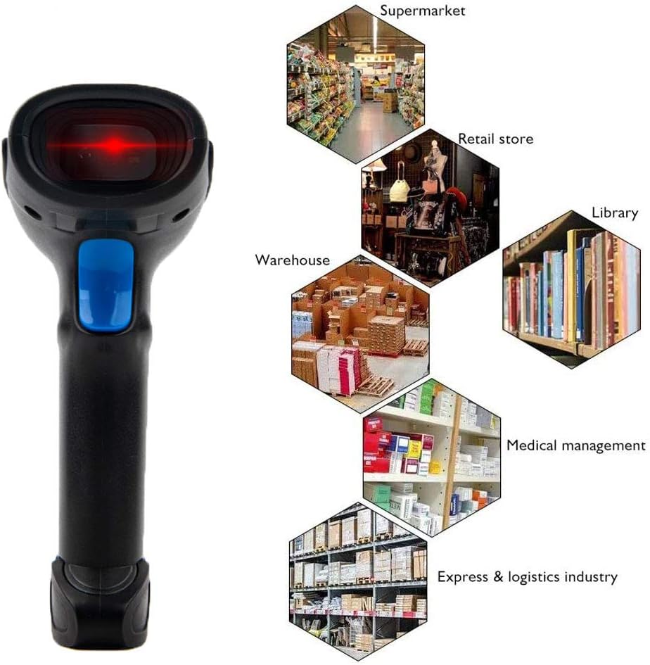 2D Wireless Barcode Scanner USB Rechargeable R681