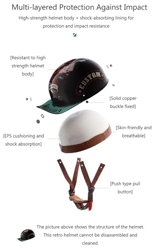 DOT Approved Motorcycle Half Helmet D665