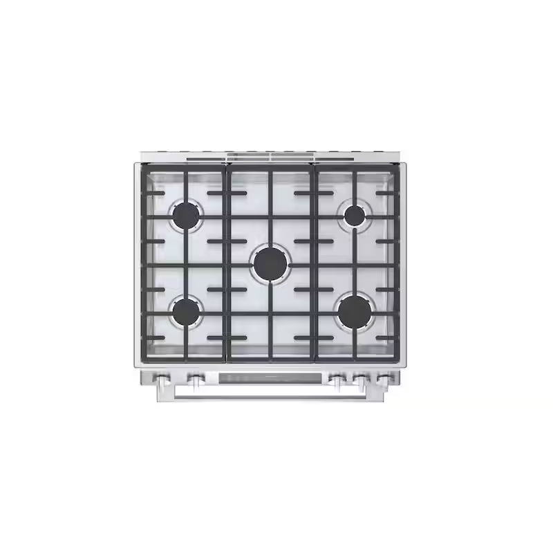 30 in. Slide-In Dual Fuel Range with Gas Stove and Electric Oven in Stainless Steel G8347
