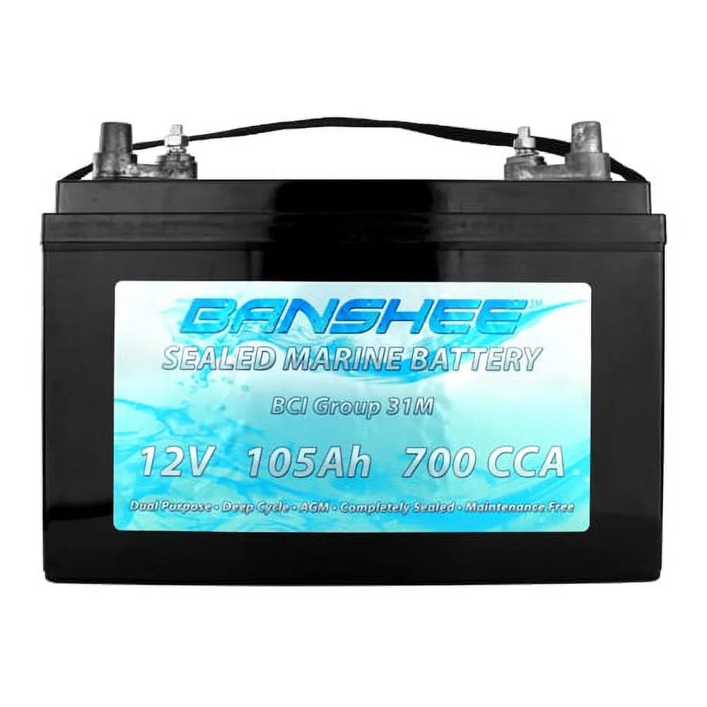 Group 31 Sealed AGM Deep Cycle Marine Battery T418754