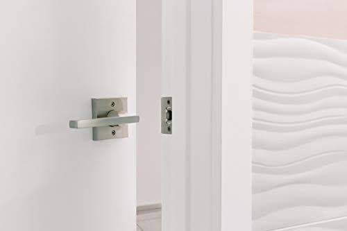 Satin Black Square Privacy Lever Set R226
