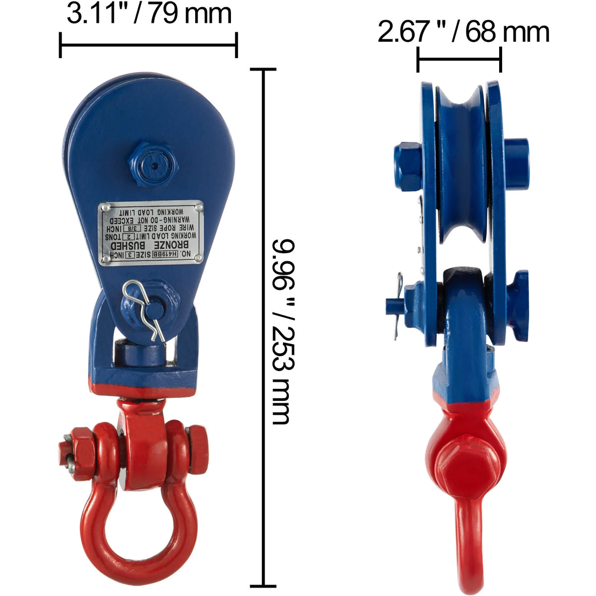 2Ton 4400 lbs Snatch Block with Chain W97304