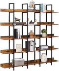 Oak 7-Tier L-Shaped Corner Bookshelf L94238